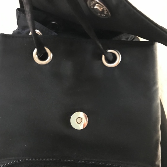 Vintage Perlina nylon black mini packback